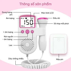 Alternative view of Máy Đo Tim Thai Tại Nhà Fetal Doppler – Giải Pháp Nghe Nhịp Tim Thai An Toàn, Hiệu Quả Cho Mẹ Bầu Tốt Nhất 2025