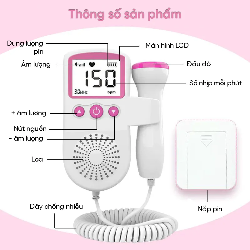 Máy Đo Tim Thai Tại Nhà Fetal Doppler – Giải Pháp Nghe Nhịp Tim Thai An Toàn, Hiệu Quả Cho Mẹ Bầu Tốt Nhất 2025 - Ảnh 2