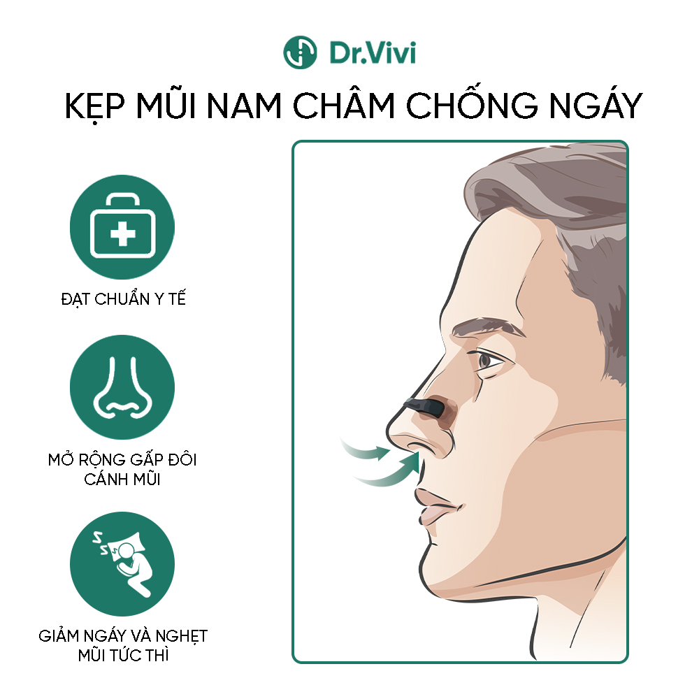 Kẹp Mũi Nam Châm Chống Ngáy Oxybreathing Nasal