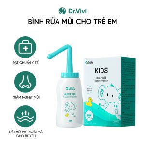Bình và muối rửa mũi cho trẻ em Aihujia
