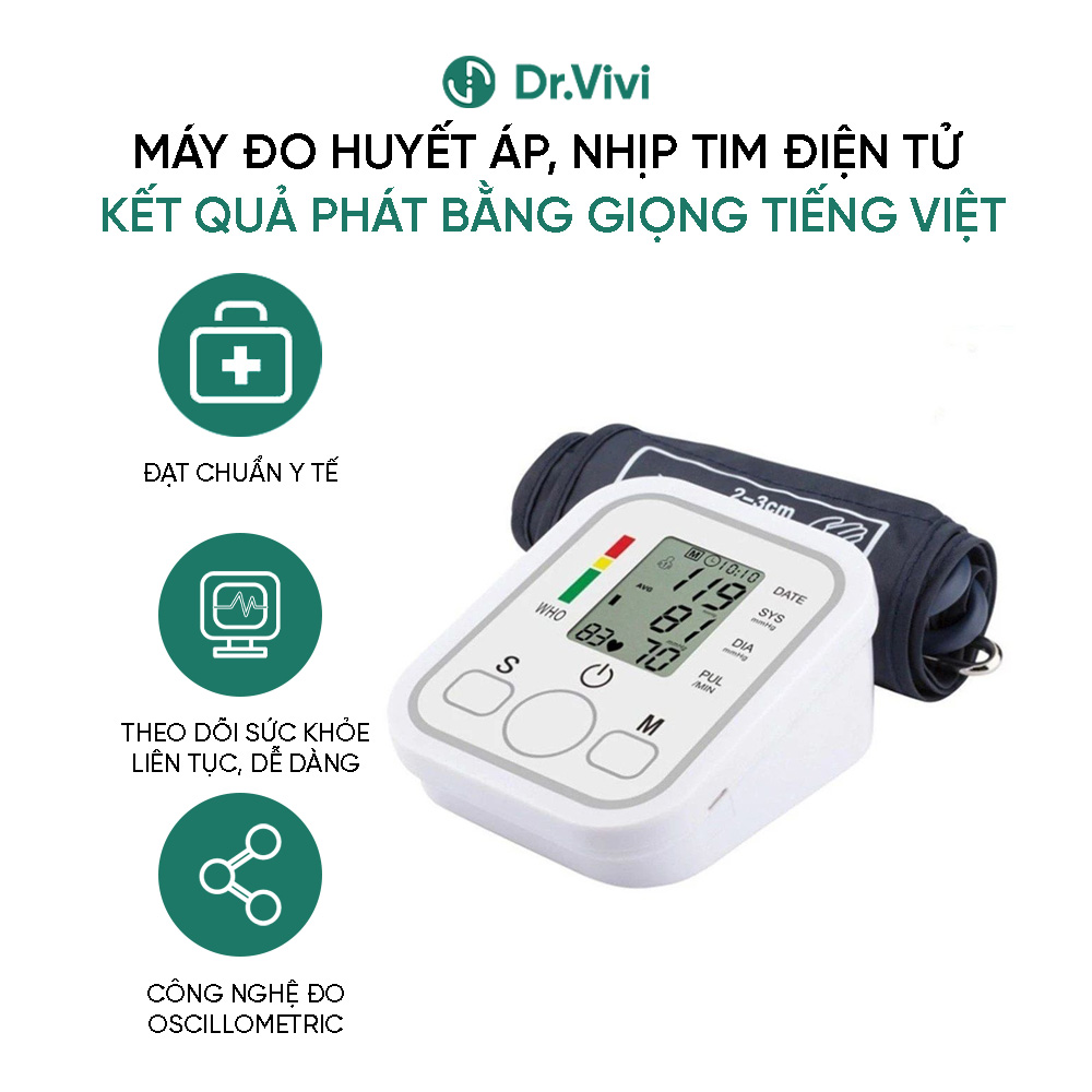 Máy đo huyết áp tại nhà có giọng nói tiếng Việt